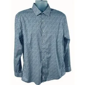 Tommy Hilfiger | Shirts | Tommy Hilfiger Mens Slim Fit Stretch Blue Paisley  Long Sleeve Shirt Size Large | Poshmark